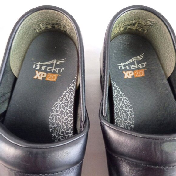 Dansko XP 2.0 Black Leather Slip Resistant Clogs Women’s Size 36 Pre-Owned - Picture 11 of 12